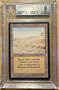 Magic The Gathering ~ Elefantenfriedhof ~ BGS 9 QUAD ++ NEUWERTIG ~ Arabian Nights - Bild 1 von 2
