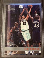 1997-98 Topps Chrome TIM DUNCAN Rookie Card #115 MINT+ SHARP!! San Antonio Spurs