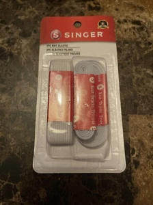 Singer Quick Drying Polyester Elastic 3/Pkg-White Knit Elastic - Picture 1 of 2