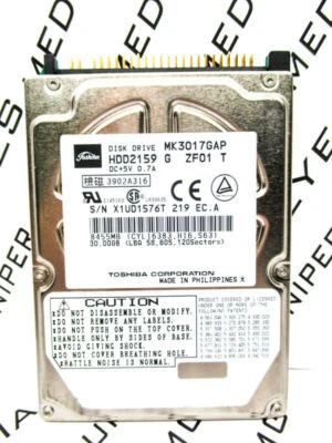 Toshiba 30GB MK3017GAP IDE (HDD2159 G ZF01 T) Laptop HardDrive WIPED & TESTED! - Image 1 of 2