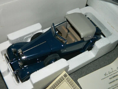 1934 DANBURY MINT DIECAST HISPANO-SUIZA J12 BLUE CABRIOLET WITH BOX & COA 1:24  - Image 1 of 4