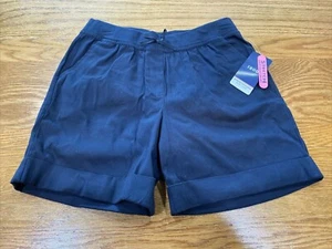 Girl's IZOD Approved School Uniform Cuffed Shorts, 12.5 14.5 16R 16.5 Navy - Picture 1 of 8