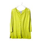 Zenergy by Chico's womens 3/4 sleeve striped yellow/white blouse, Size 1 IN#161E