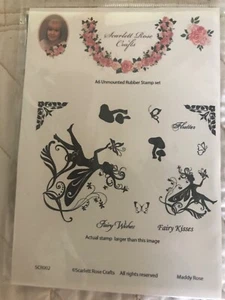 Scarlet Rose Maddy Rose A6 Unmounted Rubber Stamp Set - Picture 1 of 1