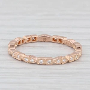 Neu Diamant Ewigkeitsring 18k Rosegold Größe 6.5 Hochzeit Stapelbar Ring - Bild 1 von 9