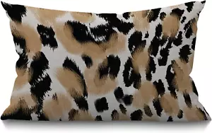 Animal Leopard Print Waist Lumbar Cotton Linen Throw Pillow Case Cushion Cover f - Picture 1 of 4