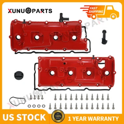 Juego de cubierta de válvula de aluminio lateral izquierdo y derecho para 02-10 Infiniti FX45 M45 Q45 VK45DE Foto 1 de 4