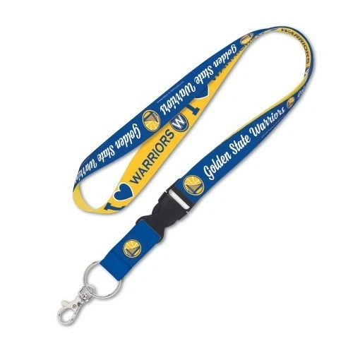 I ❤️ GOLDEN STATE WARRIORS LANYARD KEY CHAIN W/ DETACHABLE BUCKLE 1" WIDE 22" L - Image 1 of 1