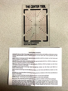 SPORTS CARD GRADING CENTERING TOOL GEM MINT PSA BGS POKEMON / SPORTS CARDS NEW - Picture 1 of 4