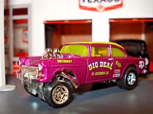 Chevrolet Bel Air 1955 Hot Wheels 1955 gasser con pilotos reales ruedas cromadas 1/64 - Imagen 1 de 4