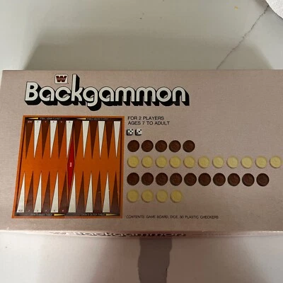 Vintage 1981 Whitman Backgammon Board Game #4832-22 Used Complete - Image 1 of 4