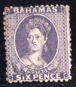 BAHAMAS QV SG31, 6d violeta profundo, USADO. Gato 60€. - Imagen 1 de 2