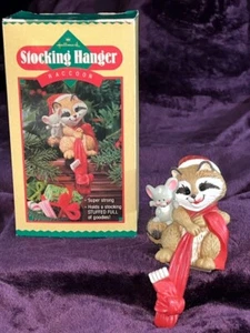 Punze Strumpf Hänger RACOON Maus Weihnachten Vintage 1984 OVP - Bild 1 von 7
