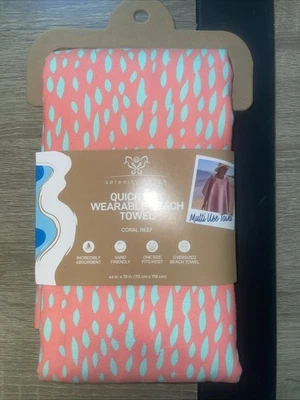 Toalla de playa portátil de secado rápido arrecife de coral nueva Foto 1 de 4