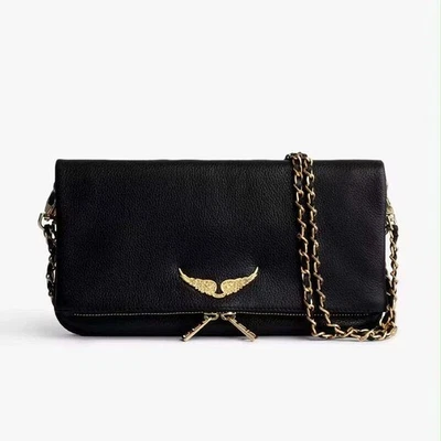 MARKENLOS Classic Small Square Bag Fashion Wing Underarm Single-Shoulder Crossbody Bag--
