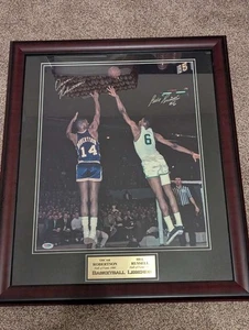 Bill Russell Oscar Robertson signed 16x20 PSA Poster Coa Celtics Bucks - Picture 1 of 9