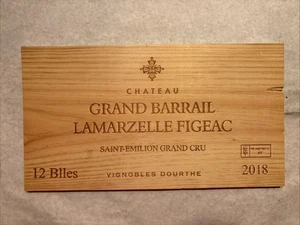 1 Rare Wine Wood Panel Chateau Grand Barrail Vintage CRATE BOX SIDE 10/25 752 - Picture 1 of 2