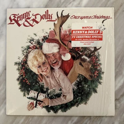 Kenny Rogers Dolly Parton  Once Upon A Christmas Vinyl Record Shrink Hype VG++ Foto 1 de 4