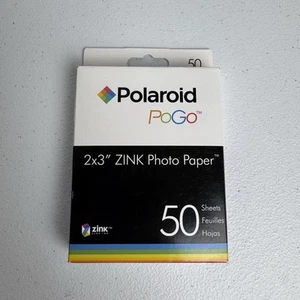 Polaroid PoGo 2x3" Zink Photo Paper 50 Sheets New Sticky Backed Full Color - NEW - Picture 1 of 2