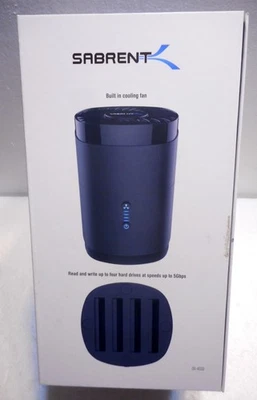 Sabrent Hard Drive/SSD Docking Station W/ Fan 4 Bay 2.5” USB 3.0 Black EUC - Image 1 of 4