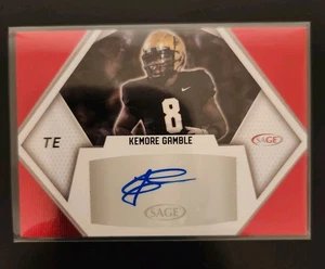 2023 SAGE Low Series - Autogramme Kemore Gamble #A-KG rot (AU, RC) - Bild 1 von 2