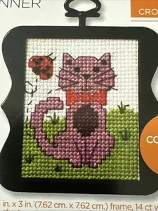 Mini gatito bucilla a cuadros punto de cruz contado CAT para principiantes *solo patrón* - Imagen 1 de 2