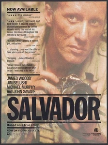 SALVADOR - Original 1986 print AD / ADVERT _ James Woods - Oliver Stone - Picture 1 of 1