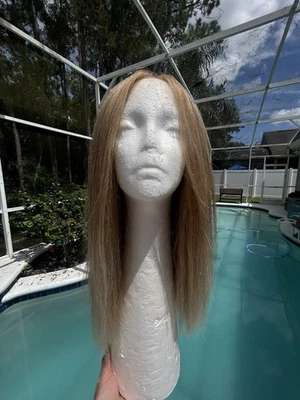 BLAKE Wig by JON RENAU, Remy Human Hair, HandTied  Lace Blonde Needs Repair - Image 1 of 4