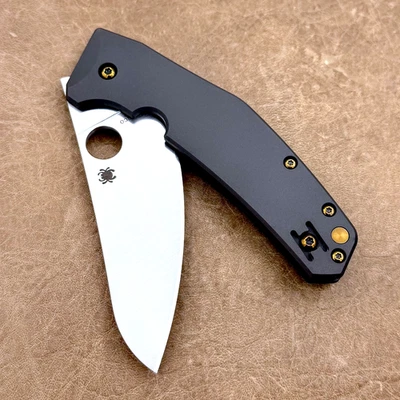 Spyderco C211TIP SpydieChef ~ Marcin Slysz Plain Edge Knife LC200N  Black/Bronze - Image 1 of 4