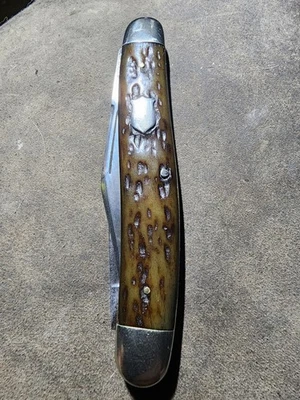 Navaja de bolsillo vintage EC Simmons Keen Kutter 2 hojas hueso rara antigua. Foto 1 de 4