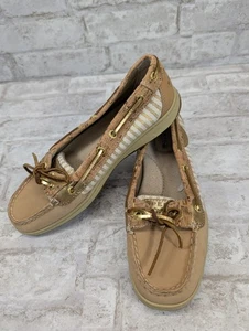 Sperry Top Sider Women's 7.5M Angelfish Gold Glitter Boat Deck Shoes - Picture 1 of 11