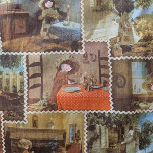 Holly Hobbie Vintage Stop Motion Patchwork Fabric ~ 23" by 37" - Picture 1 of 7