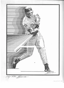 FRANK THOMAS 1991 WILLIAM BURITTA DRAWING,INDIVIDUALLY NUMERED TO 990 - Picture 1 of 1