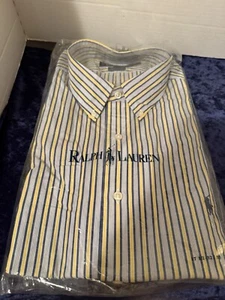 VINTAGE RALPH LAUREN YARMOUTH STRIPED BUTTON DOWN SHIRT NOS - Picture 1 of 8