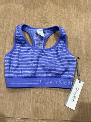 Sujetador deportivo Calvin Klein para mujer con logotipo bralette talla Xtra pequeño tanque ropa activa Foto 1 de 4