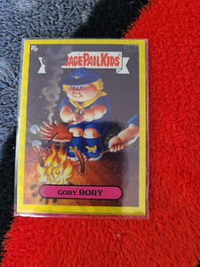 Garbage Pail Kids GPK Trading Card Chrome Yellow Wave Gory Rory 190a
