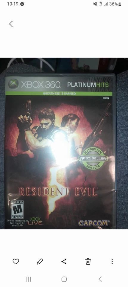 Resident Evil 5 (Platinum Hits) Xbox 360 SEAL TORN Brand New - Image 1 of 1