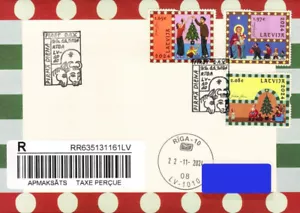 Latvia 2024 (18) Christmas - Weihnachten - Noël (addressed fdc) - Picture 1 of 1