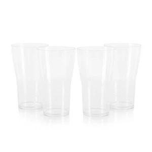 Unbreakable Beer Glasses Reusable Dishwasher Safe Set of 4 pieces - Picture 1 of 4