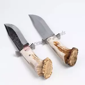 Deer Antler Handle Bowie Knife - Picture 1 of 9