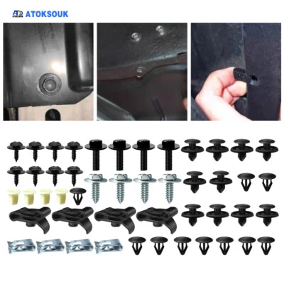 50 piezas para protector contra salpicaduras de motor Lexus guardabarros parachoques clips de tornillo sujetador de remache Foto 1 de 4