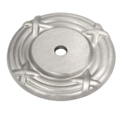 Cinta y caña Belwith níquel satinado latón macizo perilla de gabinete placa posterior M406 Foto 1 de 4