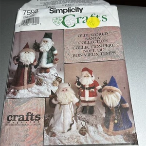 Simplicity Crafts - Pattern 7598 - Old World Santa Collection New/Uncut - Picture 1 of 3