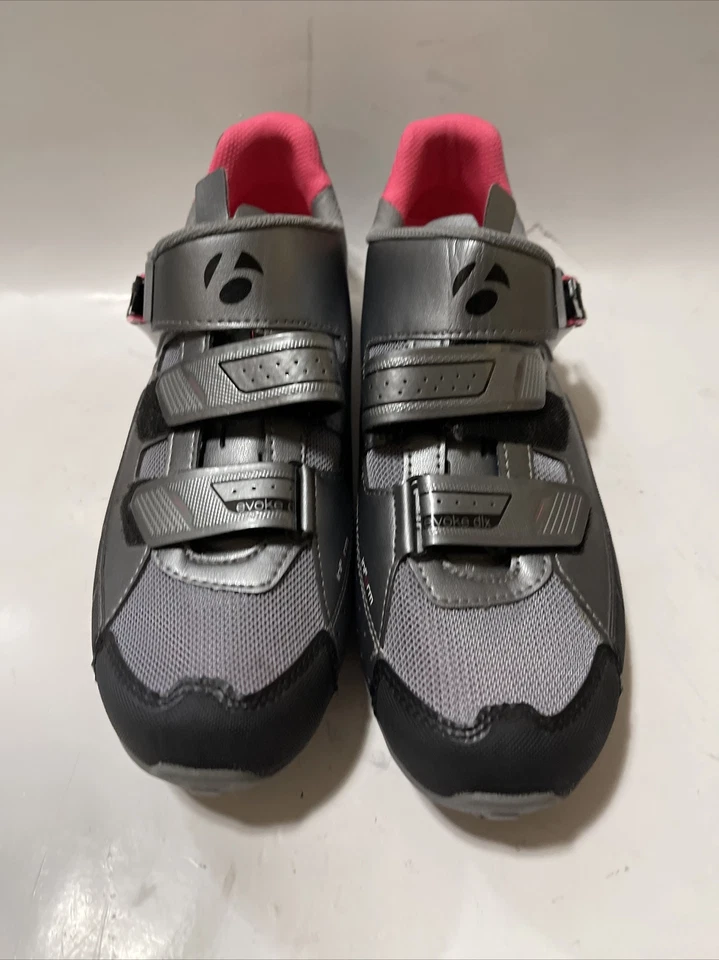 Zapatos de ciclismo de carretera Bontrager Evoke Dix para mujer 10,5 gris/rosa Foto 1 de 4