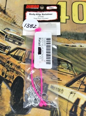 Dubro 2251 Pink Body Klip Retainers {2 Pack} NewInPack USA Shipped - Image 1 of 2