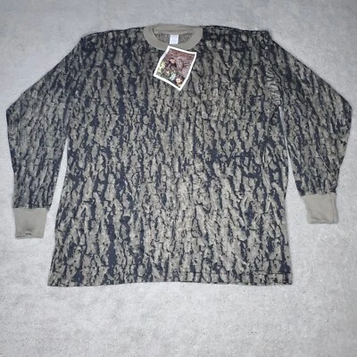 Vintage Timber Ghost Camo Long Sleeve Shirt Mens XXL Single Stitch USA NOS - Image 1 of 4