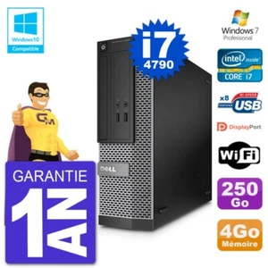 PC DELL 3020 SFF Intel i7-4790 RAM 4Go Scheibe 250Go Dvd-Brenner Wifi W7 - Bild 1 von 3