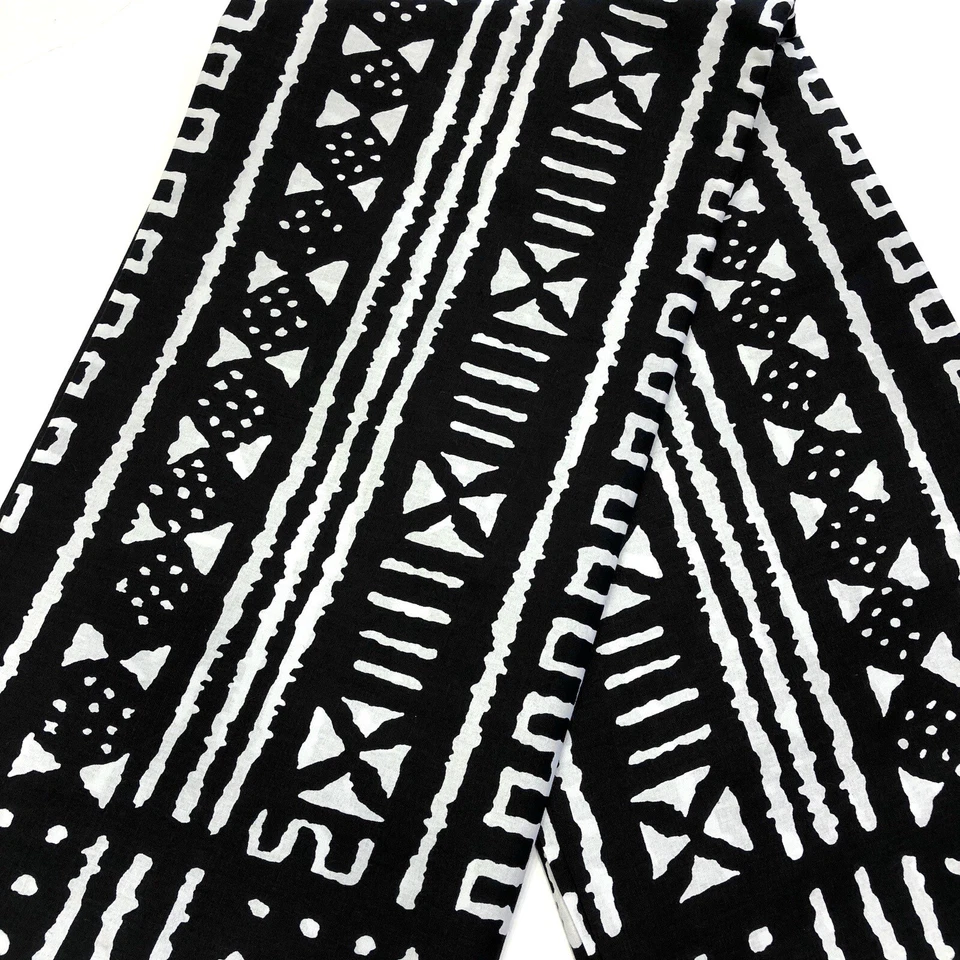 Tela africana, tela Ankara, tela de estampado tribal, tela de estampado de barro negro Foto 1 de 1