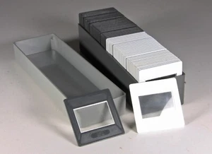 GEPE Slide Mounts - 50 24 x 36 glass mounts - #6001 + 3501 storage box - Picture 1 of 1
