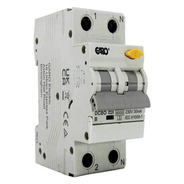 Garo TYPE A EV Bi-directional RCBO B Curve 2P 40A 6kA 30mA (Now DCBO2MB40)